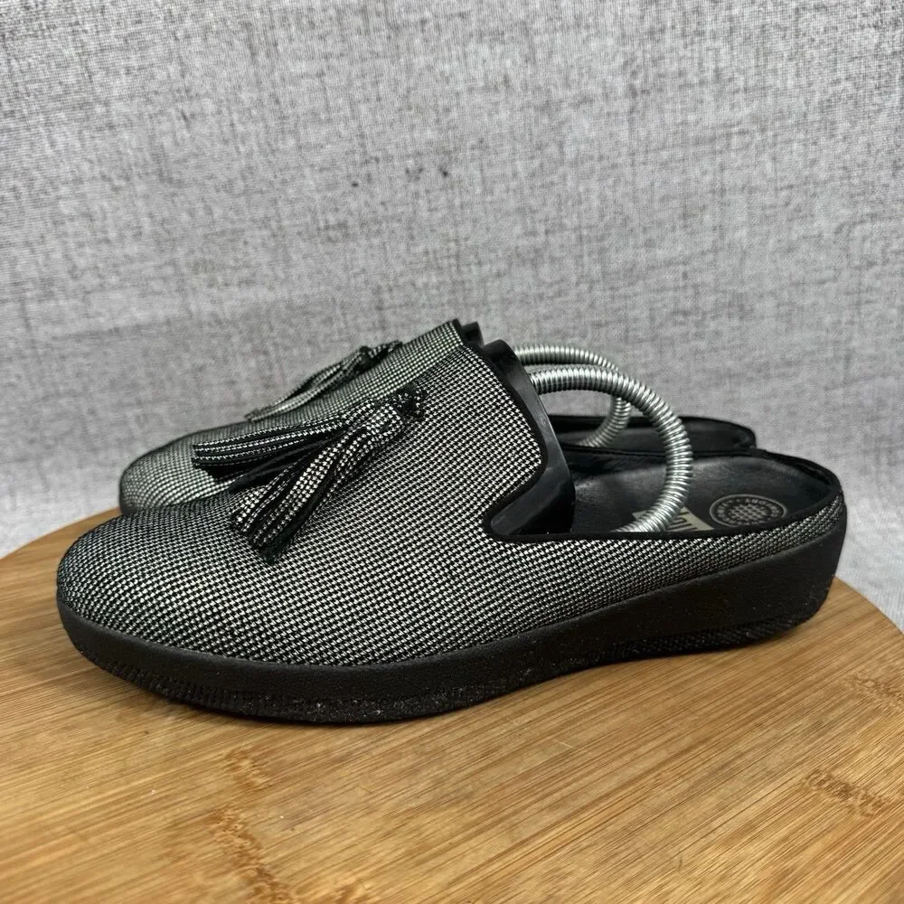 Fitflop Superskate Houndstooth Slip-On Loafers Shoes Women's Size 8.5